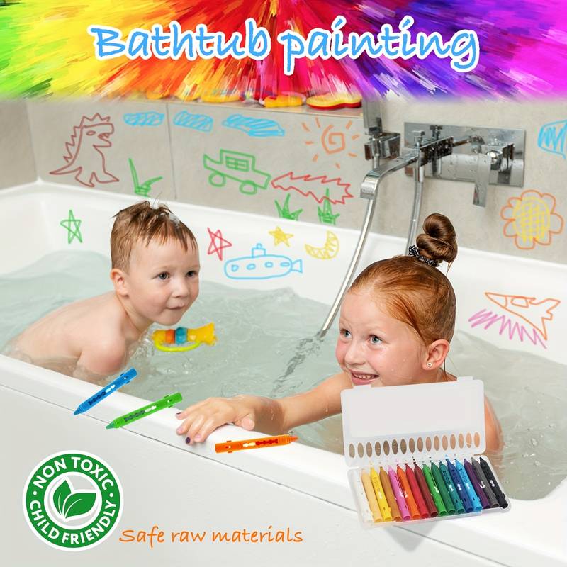Bath Crayons Set Bathtub Crayons Washable Easy Clean - Temu Japan